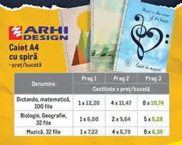 Metro Caiet A4 cu spirǎ Ofertă