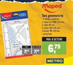 Metro Maped Set geometrie Ofertă
