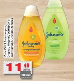 CBA JOHNSON'S Baby şampon, Original, Muşeţel Ofertă