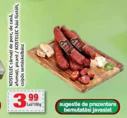 CBA KOSTELEC cârnaţi de porc, de casă, afumați, picant Ofertă