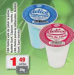 CBA CBA Delice vată de zahăr la pahar, Bubble Gum, Căpşuni - Vanilie Ofertă