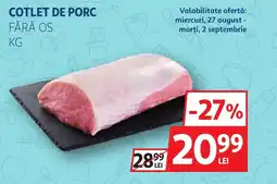 Auchan Cotlet de porc fără os Ofertă