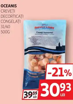 Auchan Oceanis creveţi decorticaţi congelaţi 31/40 Ofertă