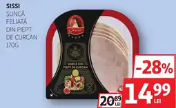 Auchan SISSI Şuncă feliată din piept de curcan Ofertă