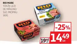 Auchan Rio mare ton în ulei de măsline/ suc propriu Ofertă