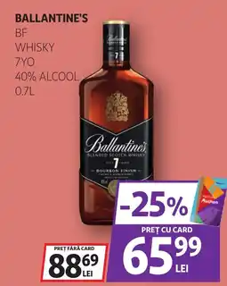 Auchan BALLANTINE'S Bf whisky 7yo 40% alcool Ofertă