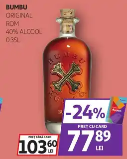 Auchan BUMBU Original rom 40% alcool Ofertă