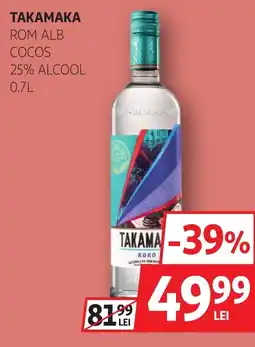 Auchan Takamaka rom alb cocos Ofertă
