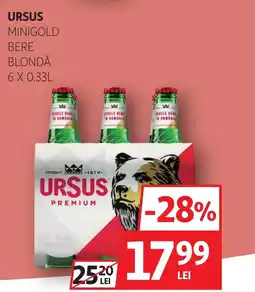 Auchan Ursus minigold bere blondă Ofertă