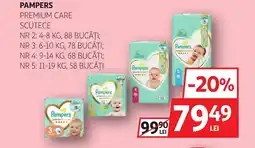 Auchan PAMPERS Care scutece Ofertă