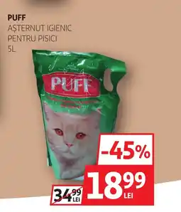 Auchan PUFF Aşternut igienic pentru pisici Ofertă