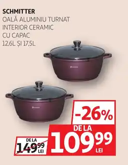 Auchan SCHMITTER Oală aluminiu turnat interior ceramic cu capac Ofertă