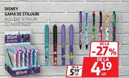 Auchan Disney Gama de stilouri rollere şi pixuri cu personaje Ofertă