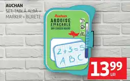 Auchan Auchan Set: tablă albă+ marker + burete Ofertă