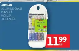 Auchan Auchan Acuarele guașe pensulă inclusă Ofertă