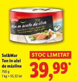 Lidl Sol&Mar Ton în ulei de măsline Ofertă