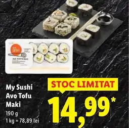 Lidl My Sushi Avo Tofu Maki Ofertă