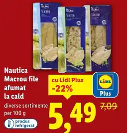 Lidl Nautica Macrou file afumat la cald Ofertă
