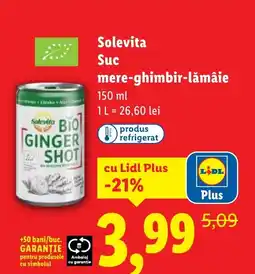 Lidl Solevita Suc mere-ghimbir-lămâie Ofertă