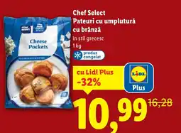 Lidl Chef Select Pateuri cu umplutură cu brânză Ofertă