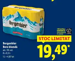 Lidl Bergenbier Bere blondă Ofertă