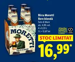 Lidl Birra Moretti Bere blondǎ Ofertă
