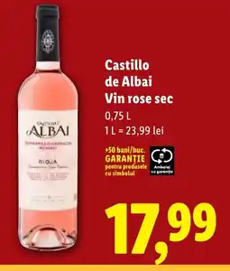 Lidl Castillo de Albai Vin rose sec Ofertă