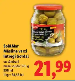 Lidl Sol&Mar Măsline verzi întregi Gordal Ofertă