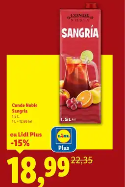 Lidl Conde Noble Sangria Ofertă