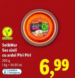 Lidl Sol&Mar Sos aioli cu ardei Piri Piri Ofertă