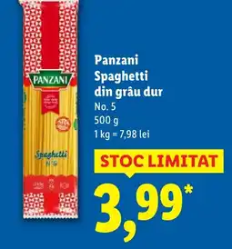 Lidl Panzani Spaghetti din grâu dur No. 5 Ofertă