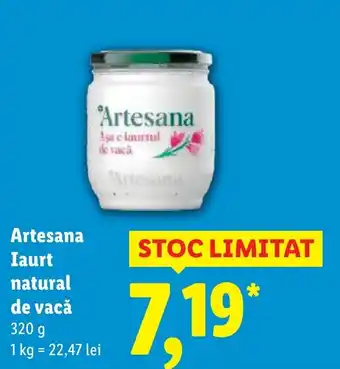Lidl Artesana Iaurt natural de vacǎ Ofertă