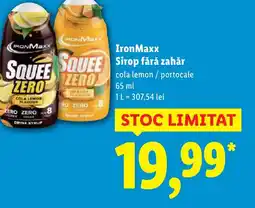 Lidl IronMaxx Sirop fără zahăr Ofertă