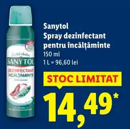 Lidl Sanytol Spray dezinfectant pentru încălțăminte Ofertă