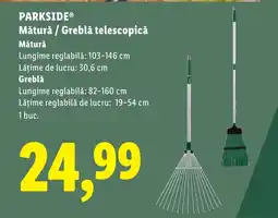 Lidl PARKSIDE Mătură / Greblǎ telescopică Ofertă