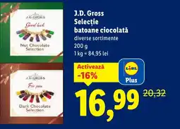 Lidl J.D. Gross Selecţie batoane ciocolată Ofertă