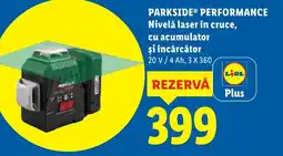 Lidl PARKSIDE® PERFORMANCE Nivelă laser în cruce, cu acumulator şi încărcător Ofertă