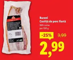Lidl Baroni Costiţă de porc fiartă Ofertă