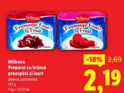 Lidl Milbona Preparat cu brânză proaspătă şi iaurt Ofertă