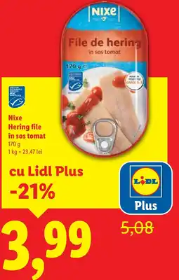 Lidl Nixe Hering file în sos tomat Ofertă