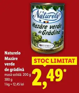 Lidl Naturelo Mazăre verde de Gradina Ofertă