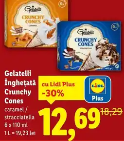 Lidl Gelatelli Înghețată Crunchy Cones Ofertă