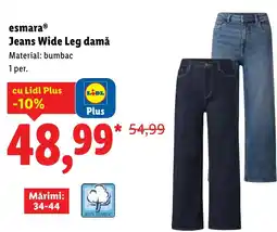 Lidl Esmara Jeans Wide Leg damă Ofertă