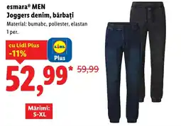 Lidl EsmaraⓇ MEN Joggers denim, bărbați Ofertă