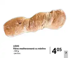 Selgros LIDAS Pâine mediteraneană cu măsline Ofertă