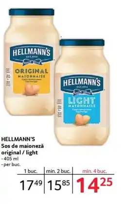 Selgros HELLMANN'S Sos de maionezǎ original / light Ofertă