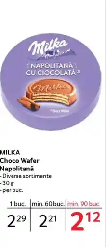 Selgros MILKA Choco Wafer Napolitană Ofertă