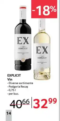 Selgros EXPLICIT Vin Ofertă
