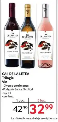 Selgros CAII DE LA LETEA Trilogie Vin Ofertă
