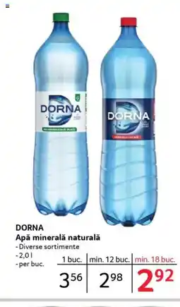 Selgros DORNA Apă minerală naturală Ofertă